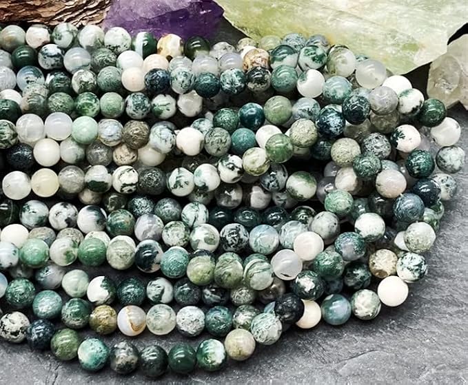 Zenkeeper 116 Pcs Moss Agate Beads - Image 7