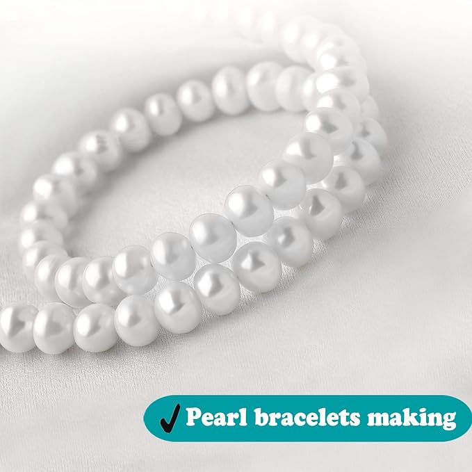 1200pcs Pearl Beads for Jewelry Making, 6mm Round Loose Pearls Beads - Image 6