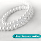1200pcs Pearl Beads for Jewelry Making, 6mm Round Loose Pearls Beads - Image 6