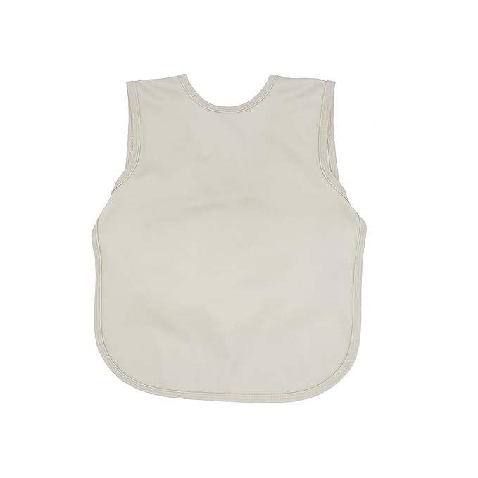 BapronBaby Minimalist Champagne Bapron - No Neck Tie Safer Bib for Baby & Toddler - Soft Waterproof Stain Resistant - Machine Washable - Sz Preschool 3-5yrs