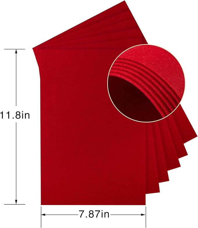 HaoFeiJH redFelt Fabric Sheets - Image 2