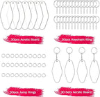 90pcs Acrylic Blanks Key Tags Kit, Including 30 pcs Motel Hotel Shape Retro - Image 6