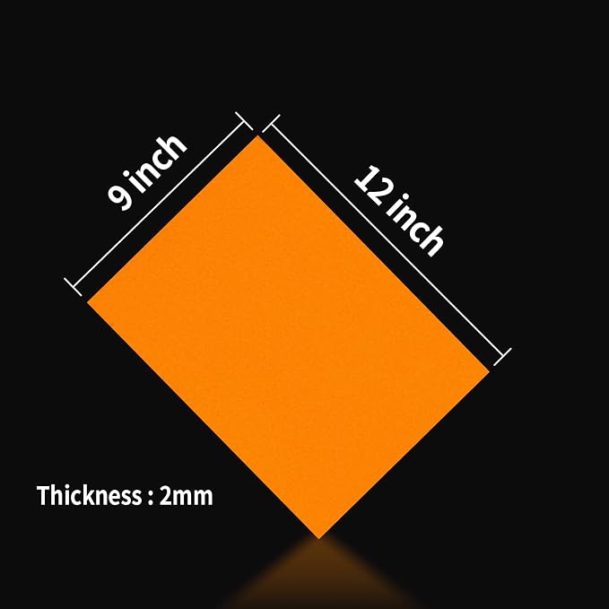 9 x 12 Inch Orange Foam Sheets Crafts, 2mm Thick. 25 Pack Premium Orange Foam - Image 2