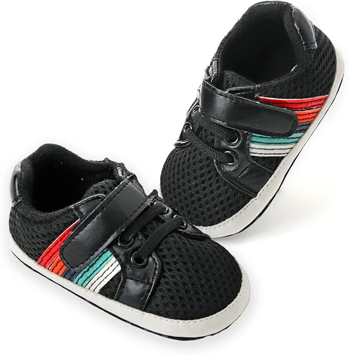 Clowora Baby Boys Girls Shoes Non-Slip Rubber Sole Sneakers Infant First Walking Toddler Crib Shoes Newborn Loafers Flats.