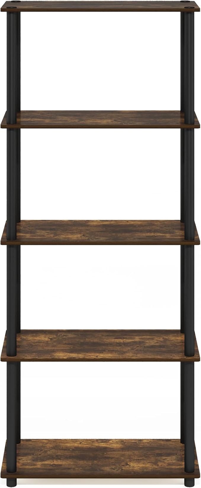 Furinno Turn-N-Tube Storage Shelves, 5-Tier Book Shelf, Corner Shelf, Toolless - Image 6