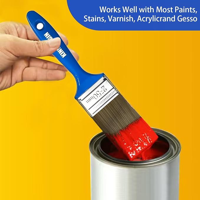 King Origin 10 PCS 2 Inch Paint Brushes, Versatile Paint Brush Set | Wall Paint - Image 7