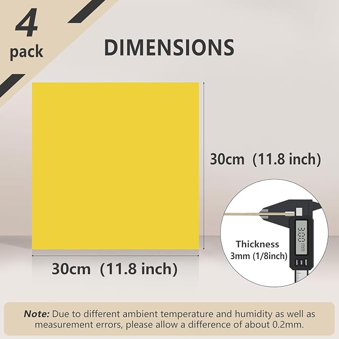 4 Pack Pre-Painted Colored Plywood Sheets, DIY Crafts, Models Making - Image 2