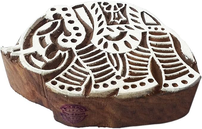 Royal Kraft Wooden Stamps DIY Fabric, Henna Printing Blocks THDtag065 by RoyalKraft