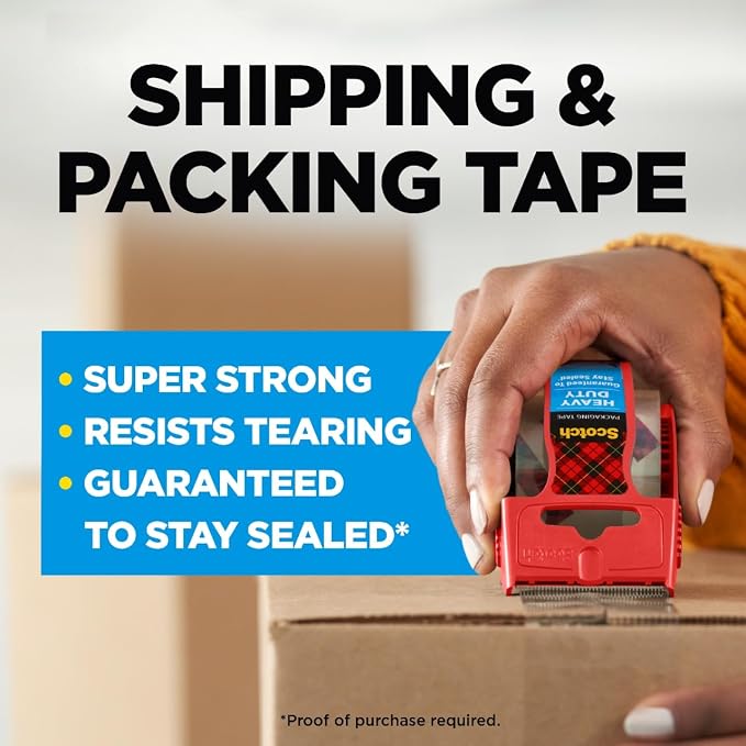 Scotch Heavy Duty Shipping Packing Tape, Packing Tape - Image 2