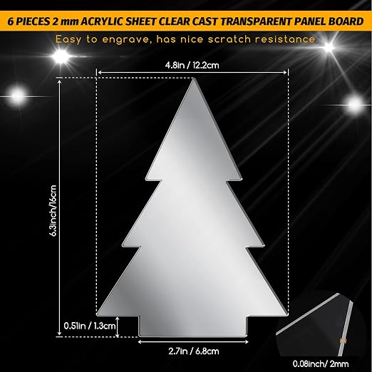 6 Pieces 2 mm Acrylic Sheet Transparent LED Film - Image 2
