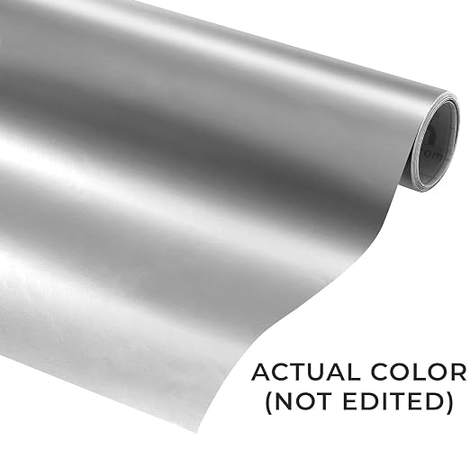 VViViD Silver Metallic Gloss DECO65 Permanent Adhesive Craft Vinyl - Image 2