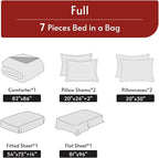 MUXHOMO 7 Pieces Full Comforter Set, Reversible Bed in a Bag Full Size - Image 5