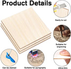 DIYDEC 6 Pack Basswood Sheets 12 x 12 x 1/16 Inch Thin Wooden Sheet Unfinished - Image 3