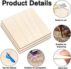 DIYDEC 12 Pack Basswood Sheets 12 x 12 x 1/16 Inch Thin Wooden Sheet Unfinished - Image 3