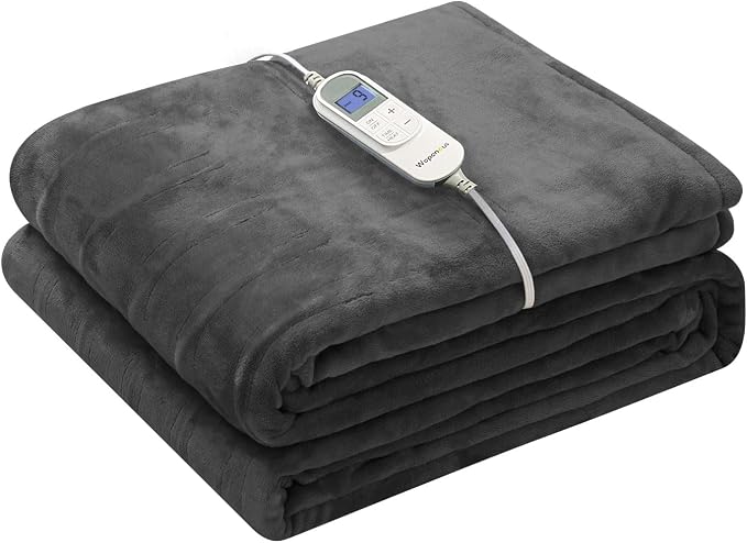 Wapaneus Heated Blanket Electric Blanket 62" x 84" Twin Size by Wapaneus