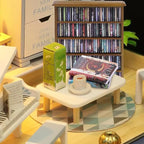 DIYDEC Mini Bookshelf with 180pcs Mini Books Miniature Anxiety Bookshelf - Image 5
