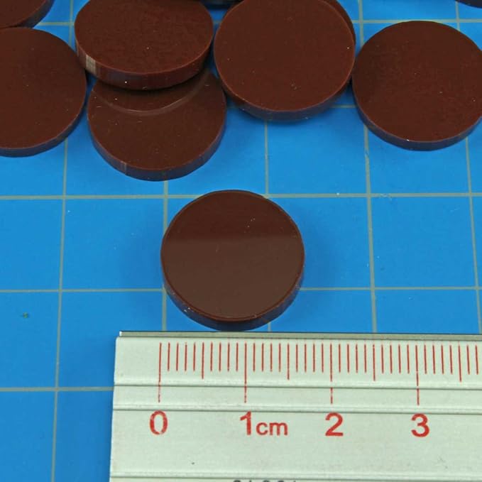 LITKO 18mm Game Tokens | Bingo, Board & Card Counters | Set of 25 | Brown | 3mm - Image 2