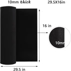 AMZQNART EVA Foam 10mm, Cosplay Foam 16x29.5 inch Black, High Density 90 kg/m³ - Image 2