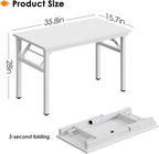 Need Small Folding Computer Desk, 35.8 Inch Writing Table, Sturdy Foldable Desk - Image 3