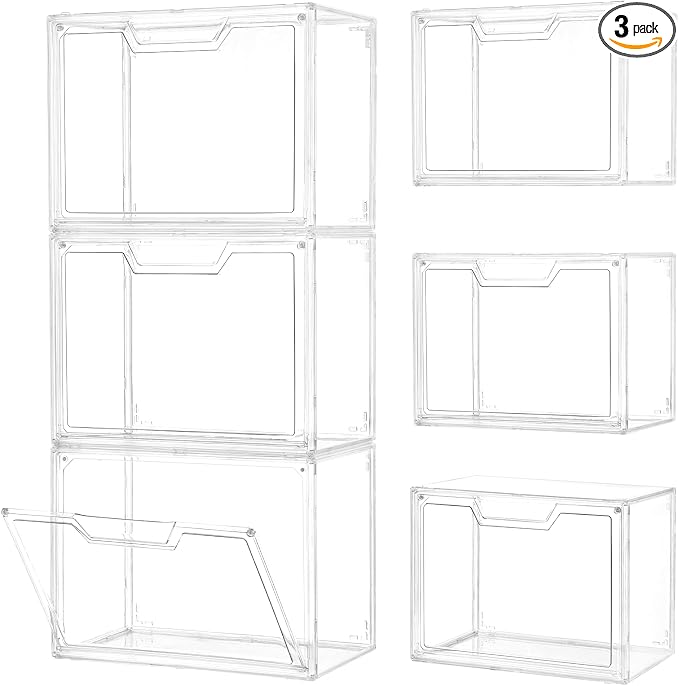 3 Pack Clear Storage Organizers by Freebat