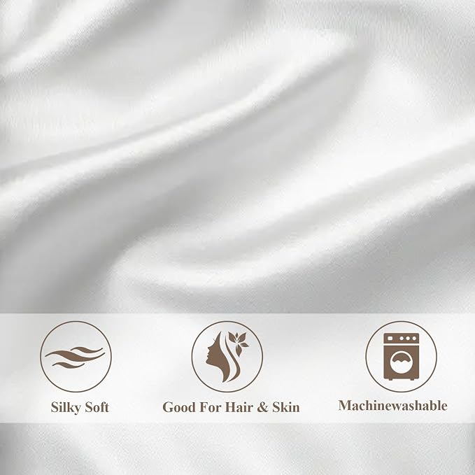 Standard Satin Pillowcase for Hair 2pc, Similar to Silk Pillow Cases, Easier - Image 5