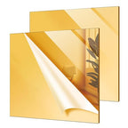 Gold Acrylic Mirror Sheet 11.8” x 11.8” x 1/8”, 2 Pack ALCCIFI Reflective by AcrylicSheets