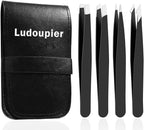 LUDOUPIER Tweezers Set with Travel Case, Great Precision Upgrade Professional by LUDOUPIER