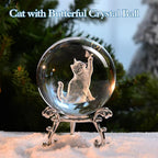 Cat Gifts for Women 3D Crystal Ball 60mm Cat Lover Themed Gift - Image 3