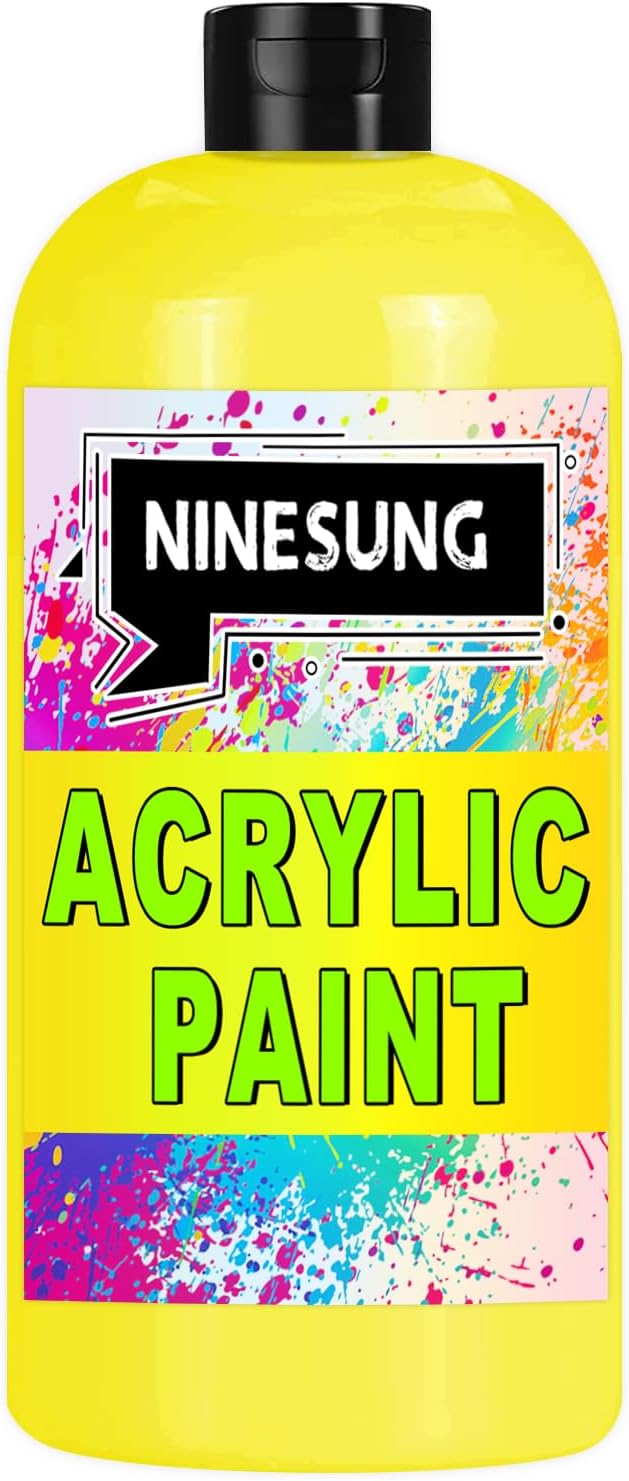 Yellow Acrylic Paint, 7 Fl Oz Paints by NINESUNG