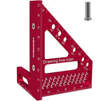 Premium Carpenter Square Hole Scribing Ruler Woodworking Square 22.5-90 Degree by ViewReal