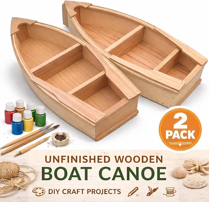 Unfinished Wooden Boat 2 Pack - Image 6