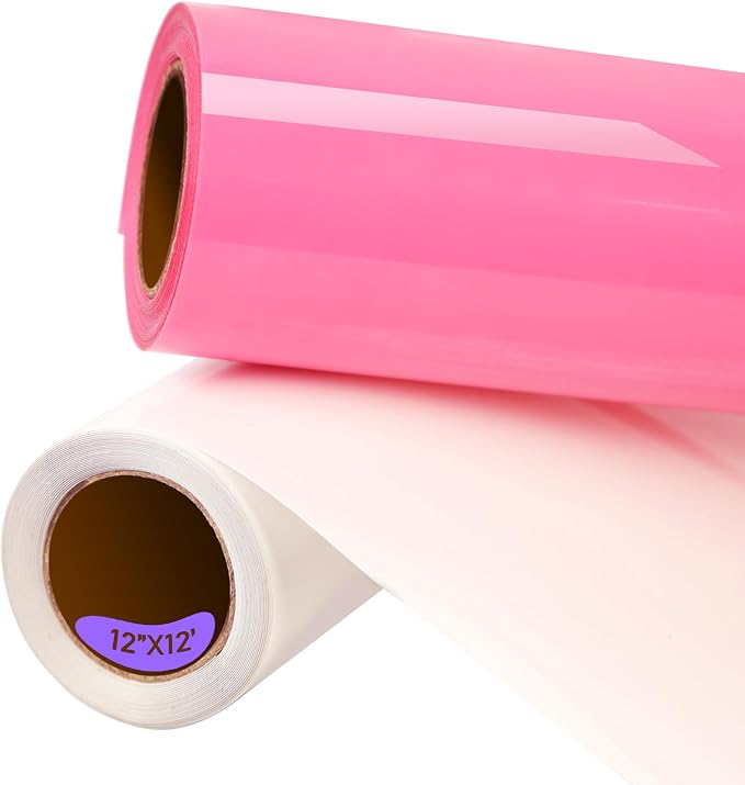 RENLITONG White and Pink Heat Transfer Vinyl by RENLITONG