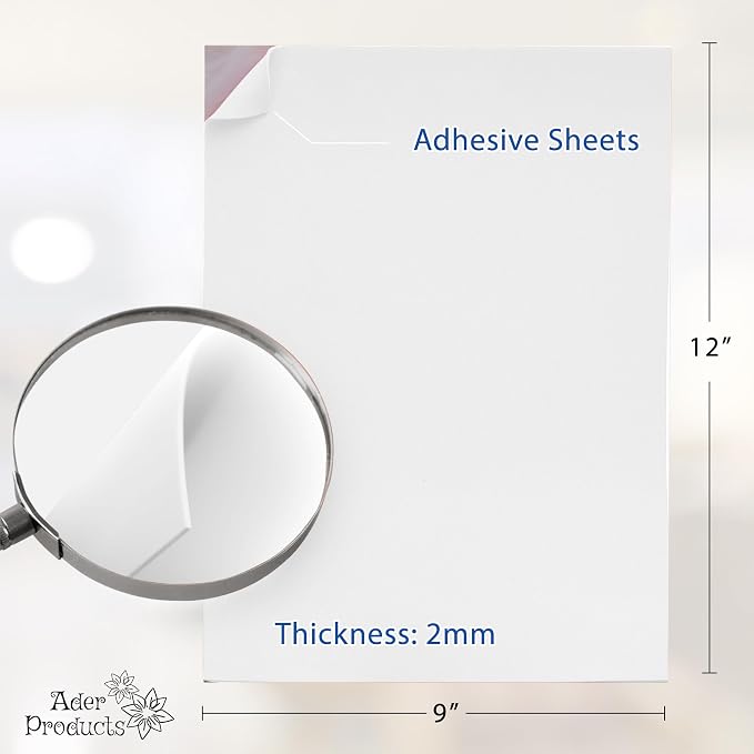 Adhesive White EVA Foam Sheets for Crafts, 2mm Thickness – Sticky Back Foam - Image 2