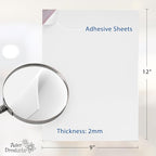 Adhesive White EVA Foam Sheets for Crafts, 2mm Thickness – Sticky Back Foam - Image 2