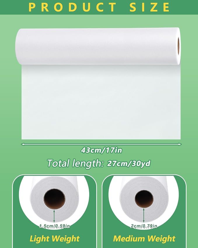 White Medium Weight Fusible Interfacing - Image 2