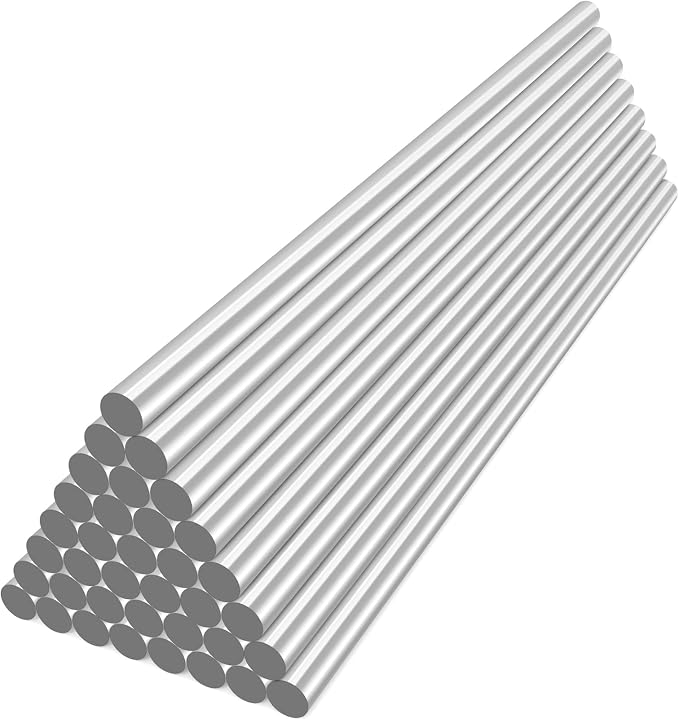 ENPOINT Metallic Silver Hot Glue Sticks Mini, 36 Pack Sealing Wax Adhesive by ENPOINT