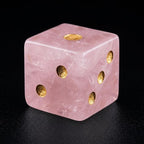 2PCS Crystal D6 Dice, 16mm Natural Gemstone Mahjong Dice Set Stone Dice - Image 3