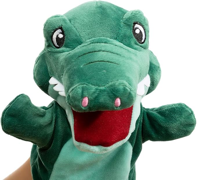 HollyHOME Hand Puppets Crocodile Plush Animal Zoo Alligator Puppets 14 Inches - Image 6