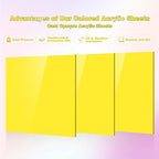 Adrattnay Yellow Acrylic Sheets 1/8 Thick, Opaque Acrylic Sheets Acrylic Panel - Image 3