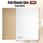 Biaungdo Self Adhesive Felt Sheets, 8 x 12 Inch | A4 Size, Felts Fabric - Image 2