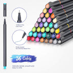 iBayam Colored Fineliner Pens 36 Pack, 0.38mm Fine Point, Bullet Journaling | - Image 3