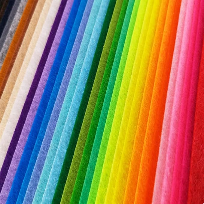 Felt Sheets, DIY Craft Sewing Pre-Cut Quilt Squares, Premium Colorful Hard - Image 3