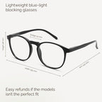 IBOANN Blue Light Glasses for Woman/Men, Fashion Blue Light Glasses Men - Image 2