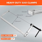 HORUSDY 4PCS Heavy-Duty Bar Clamps, 12-Inch F Bar Clamps - Image 2