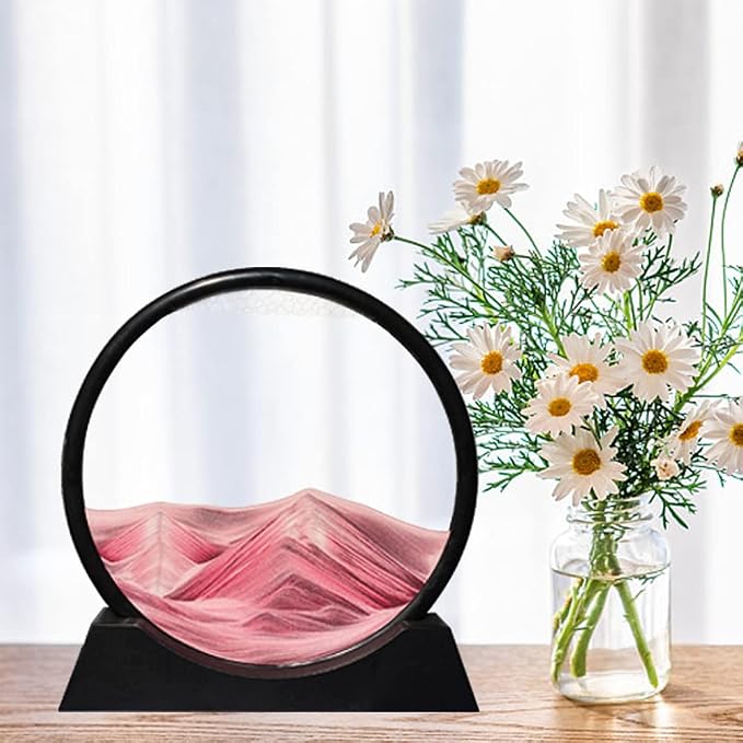 Aoderun Moving Sand Art Picture Round Glass 3D Deep Sea Sandscape in Motion - Image 2