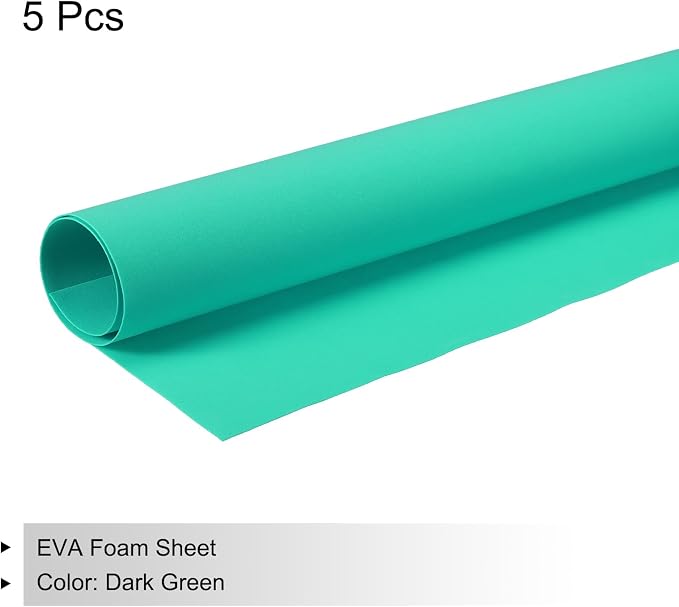 MECCANIXITY EVA Foam Sheets Teal 19.7 Inch x 19.3 Inch 1mm Thick Crafts Foam - Image 3