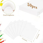 50PCS 6x6 Watercolor Paper Bulk, 140lb/300g Cold Press Thick Water Color Paper - Image 2