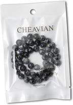 45PCS 8mm Natural Black Snowflake Obsidian Gemstone Round Loose Beads Stone - Image 5