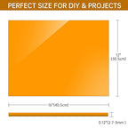 Orange Acrylic Sheet 12" x 16" x 1/8", ALCCIFI Cast Plexiglass Sheet - Image 3