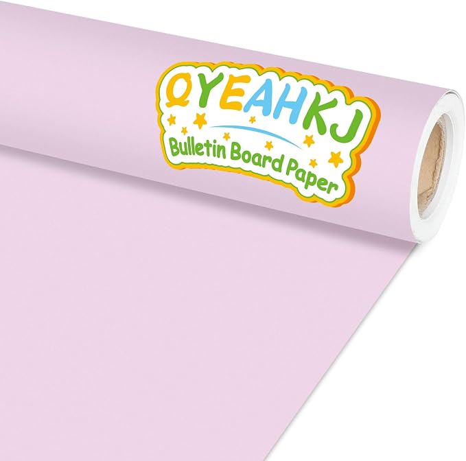 Qyeahkj Lavender Bulletin Board Paper Roll Light Purple Bulletin Board by Qyeahkj